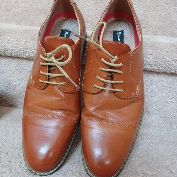 Bruno Marc Shoes | Bruno Marc Men's Oxford Classic Lace Up Dress Shoes - Brown Size 9 | Color: Brown | Size: 9 | Klmuriel2011's Closet